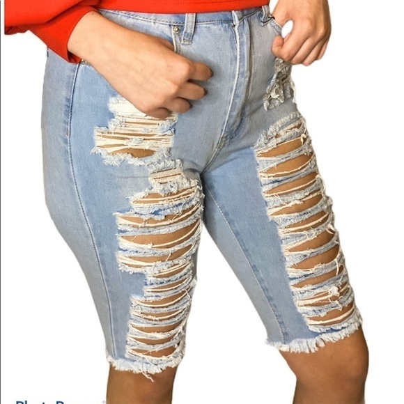 Redfox RIPPED HYBRID BERMUDA SHORTS - Picture 3 of 4